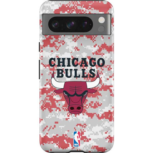 NBA Chicago Bulls Digi Camo Google Pixel 8 Pro Impact Case